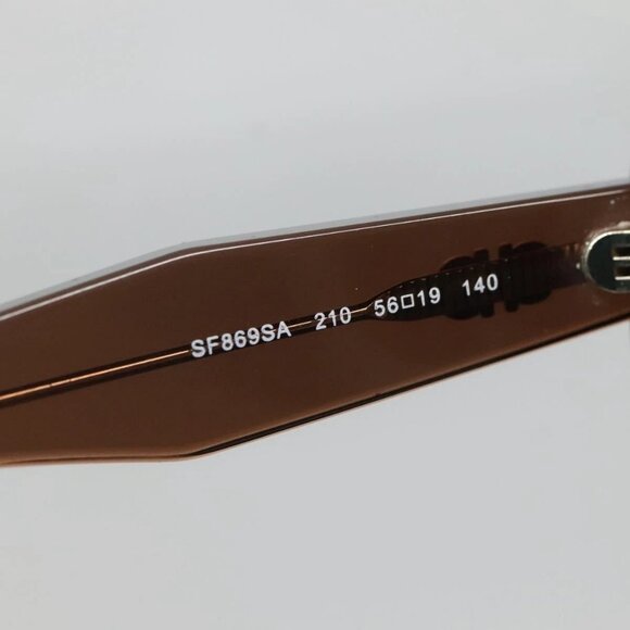 Salvatore Ferragamo Gancini Sunglasses plastic Brown Auth - Picture 11 of 15
